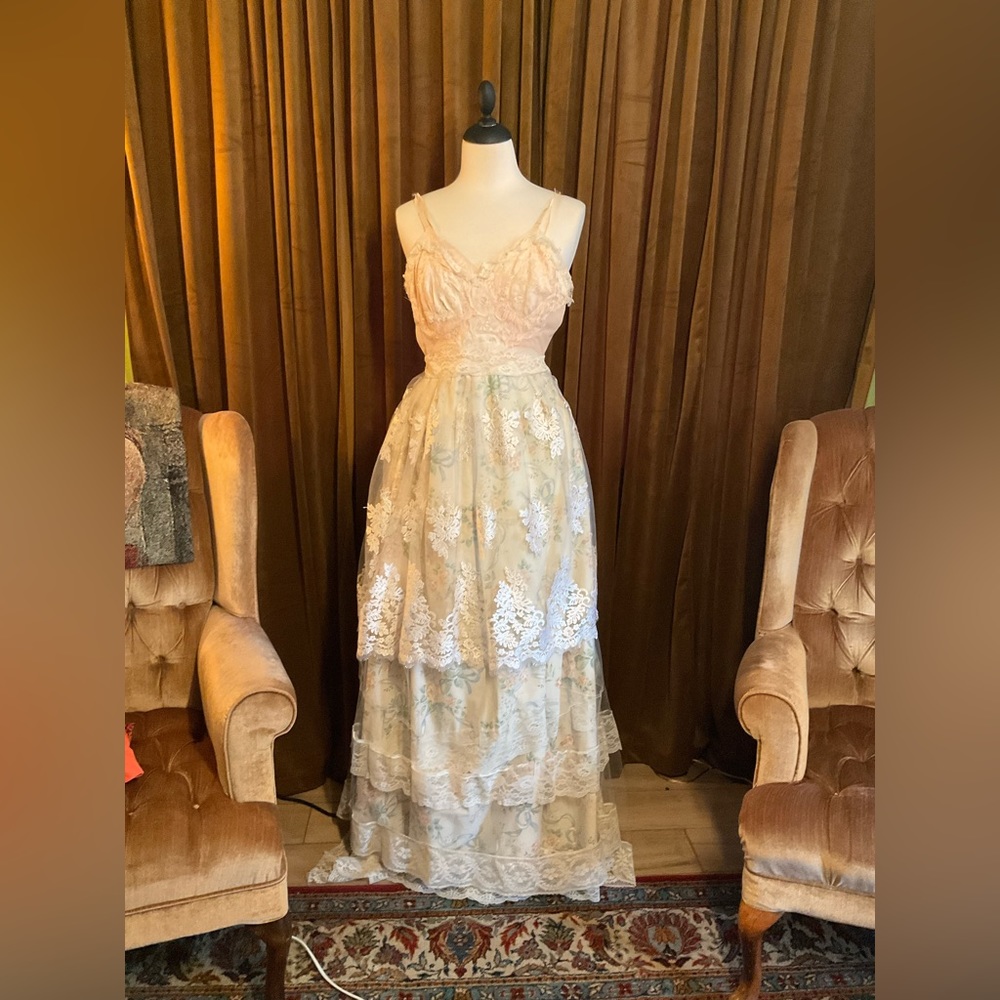 Custom boho bridal gown